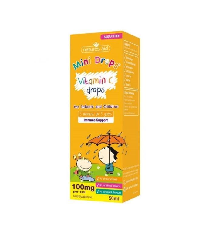 Natures Aid Vitamin C drops 50ml 3 months to 5 years Fine Fettle Foods