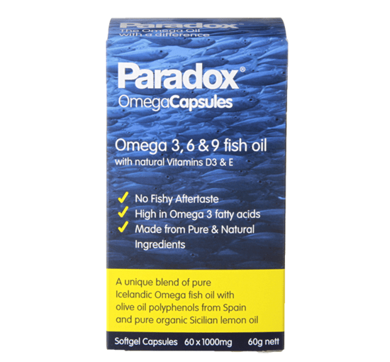 Paradox Fish Oil 1000mg 60 Softgel Capsules