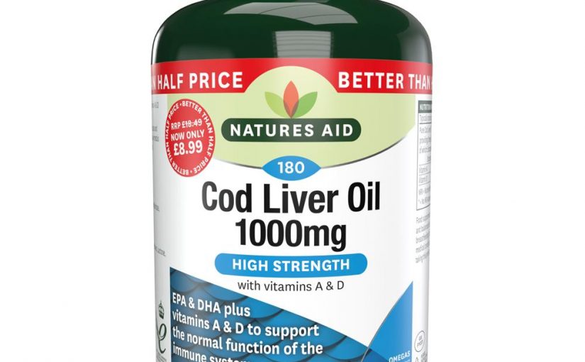 Natures Aid Cod Liver Oil 1000mg 180 Capsules