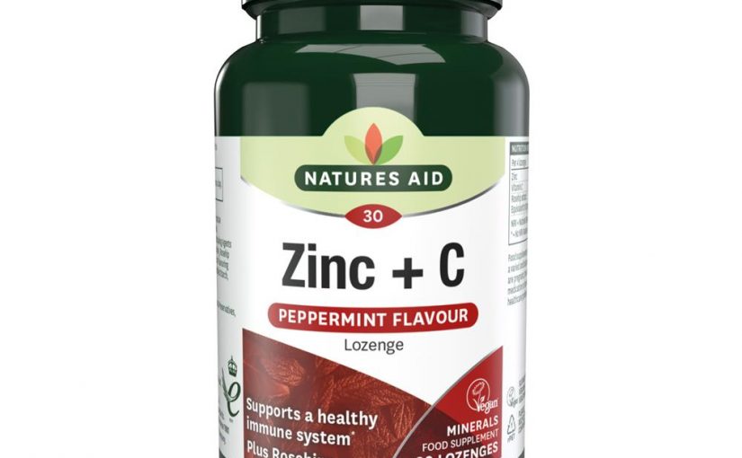 Natures Aid Zinc + C Lozenges with Rosehips and Vitamin C (30 Lozenges)
