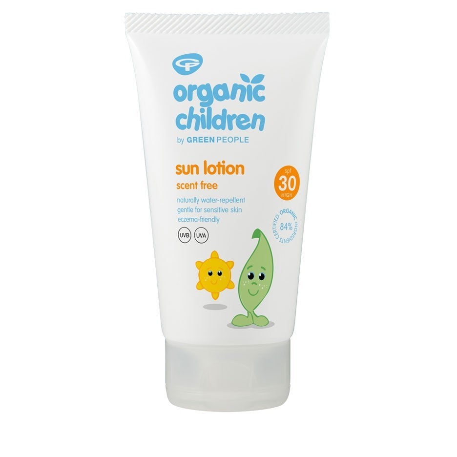 Green People Organic Children Scent Free Sun Lotion SPF30 150ml Fine