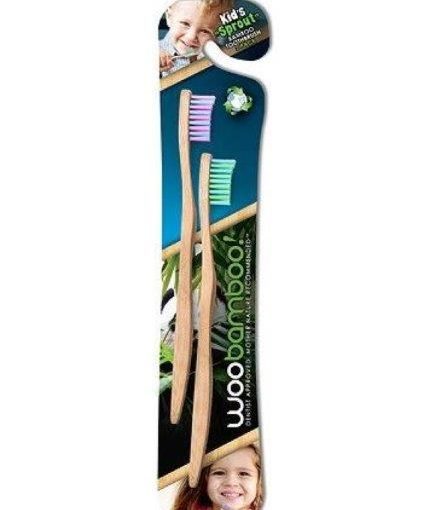 Woobamboo Kid’s ‘Sprout’ Bamboo Toothbrush (2 Pack)