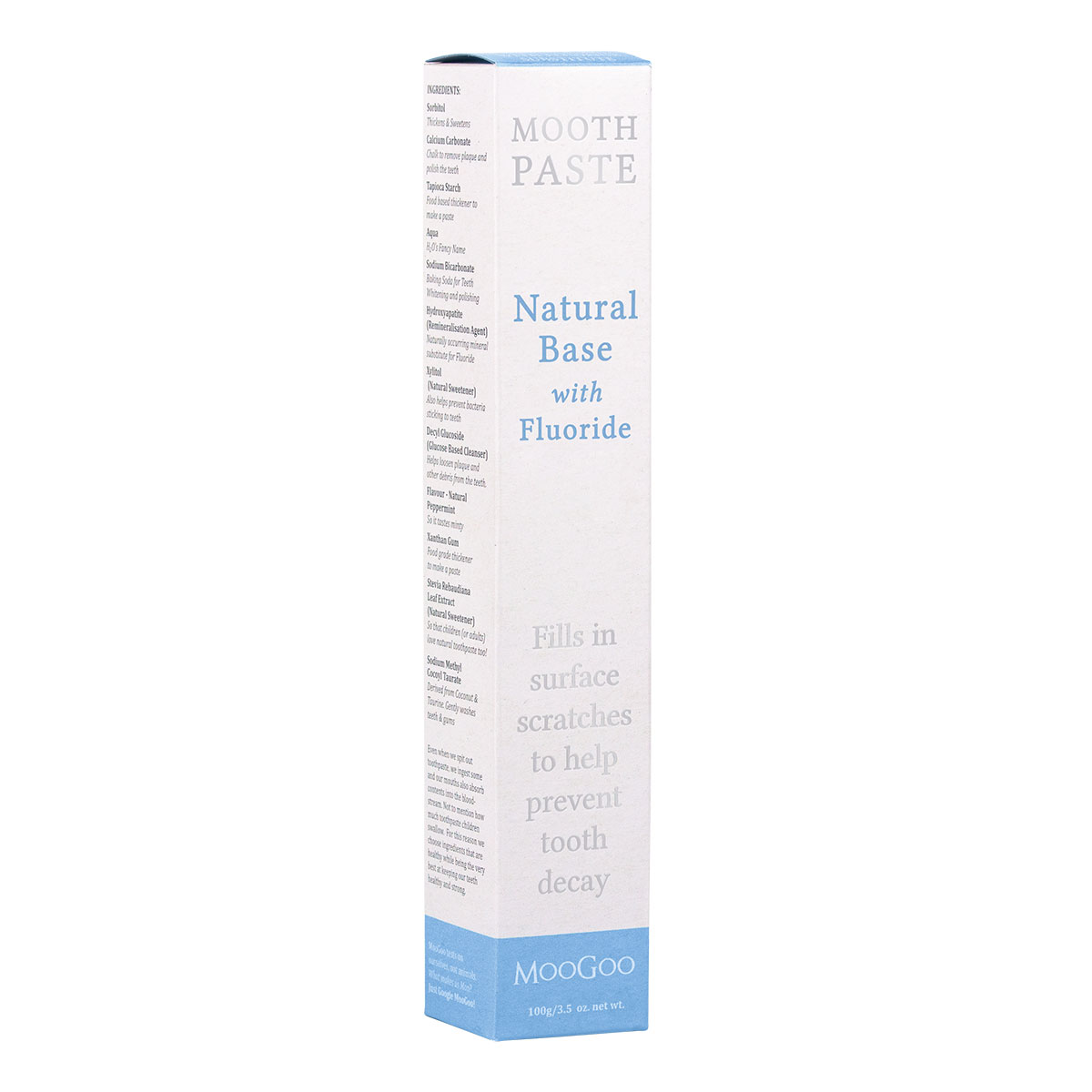 MooGoo Moothpaste Toothpaste with Added Fluoride 100g Fine Fettle Foods