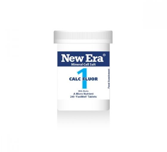 New Era Mineral Tissue Salt No. 1 Calc. Fluor. (Calcium Fluoride) 240 ‘FastMelt’  Tablets