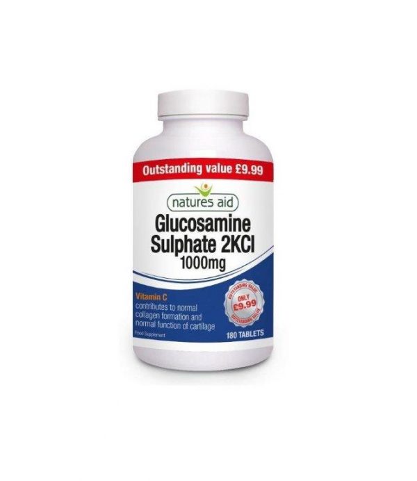 Natures Aid Glucosamine Sulphate 1000mg 180 tablets Fine Fettle Foods