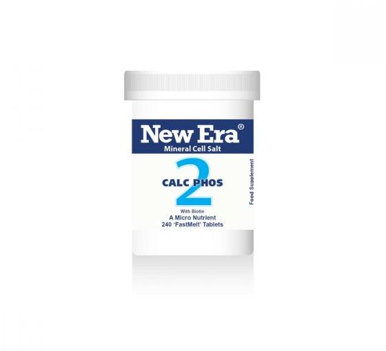 New Era Mineral Tissue Salt No. 2 Calc. Phos. (Calcium Phosphate) 240 ‘FastMelt’ Tablets