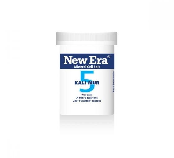 New Era Mineral Tissue Salt  No. 5 Kali. Mur. (Potassium Chloride) 240 ‘FastMelt’ Tablets