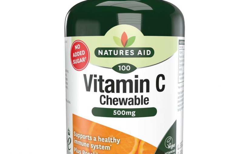 Natures Aid Vitamin C 500mg 100 tablets Chewable Sugar Free