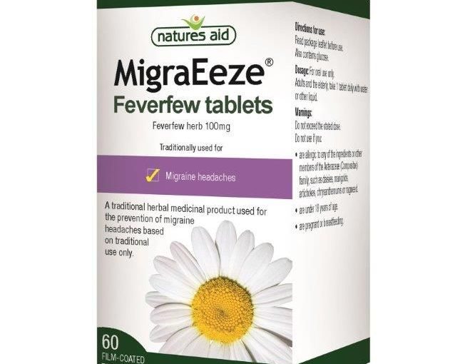 Natures Aid MigraEeze Feverfew Tablets 60 Tablets