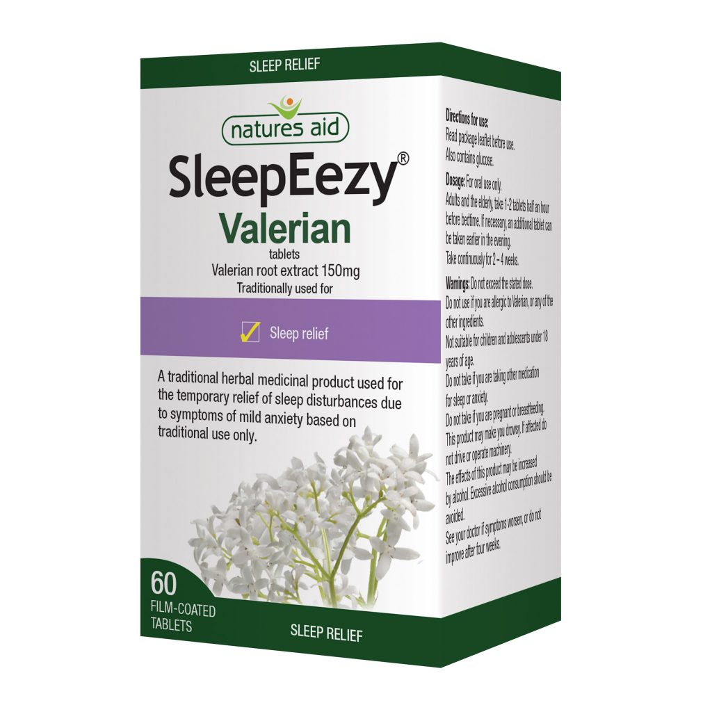 Natures Aid Valerian Sleepeezy 60 filmcoated tablets Fine Fettle Foods