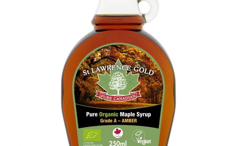 St Lawrence Gold Grade A Amber Colour, Rich Taste Organic Maple Syrup 250ml