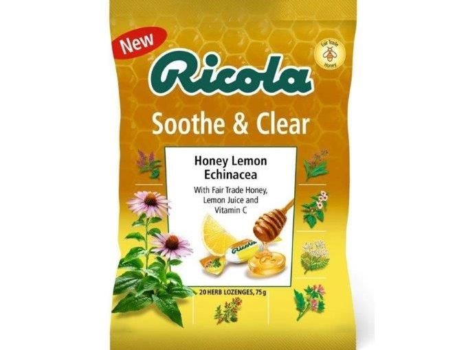 Ricola Soothe & Clear Honey, Lemon, Echinacea 20 Herb Lozenges 75g