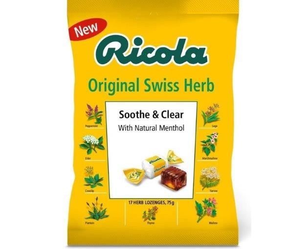 Ricola Soothe & Clear Original Swiss Herb Lozenges 75g
