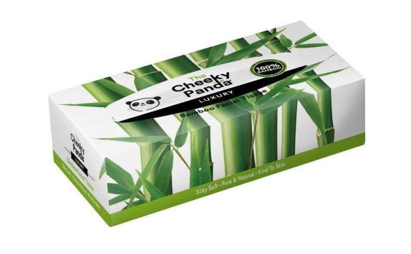 The Cheeky Panda 100% Bamboo Facial Tissue Flat Box 3ply 80 Sheets