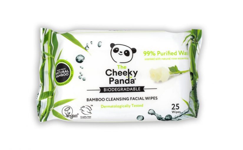 The Cheeky Panda 100% Bamboo Facial Cleansing Wipes Rose (25 Wipes)