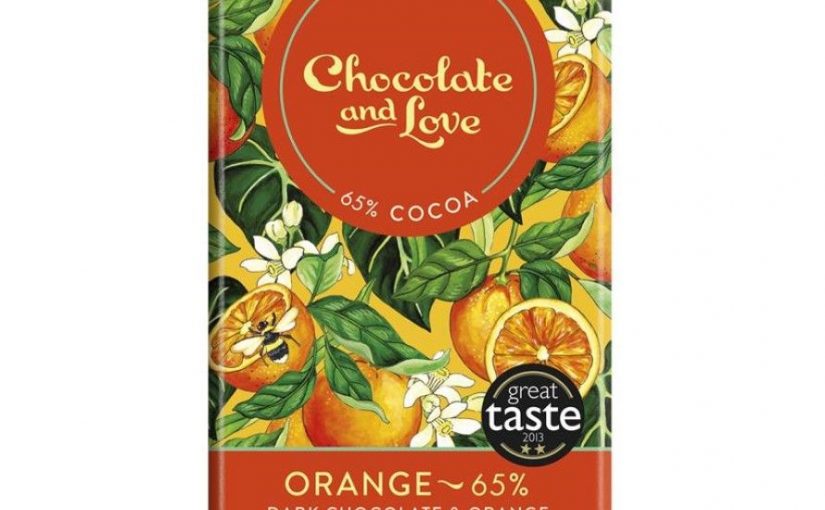 Chocolate and Love Organic Dark Chocolate & Orange 65% Cocoa 80g
