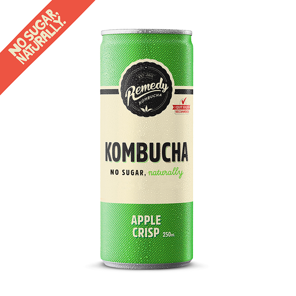 Remedy Kombucha Apple Crisp 250ml Fine Fettle Foods
