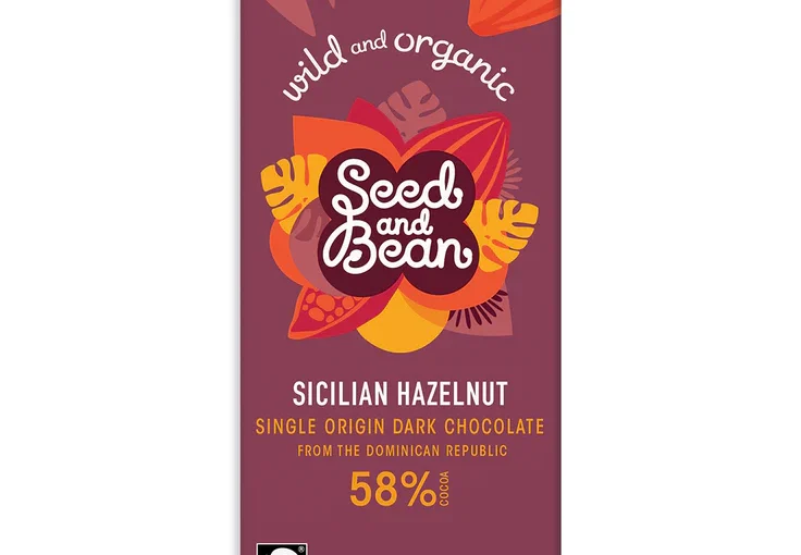 Seed and Bean Sicilian Hazelnut Chocolate 58% 75g