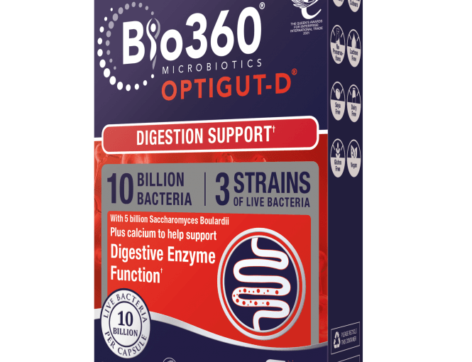 Natures Aid OptiGUT-D for Digestion Support 30 Capsules
