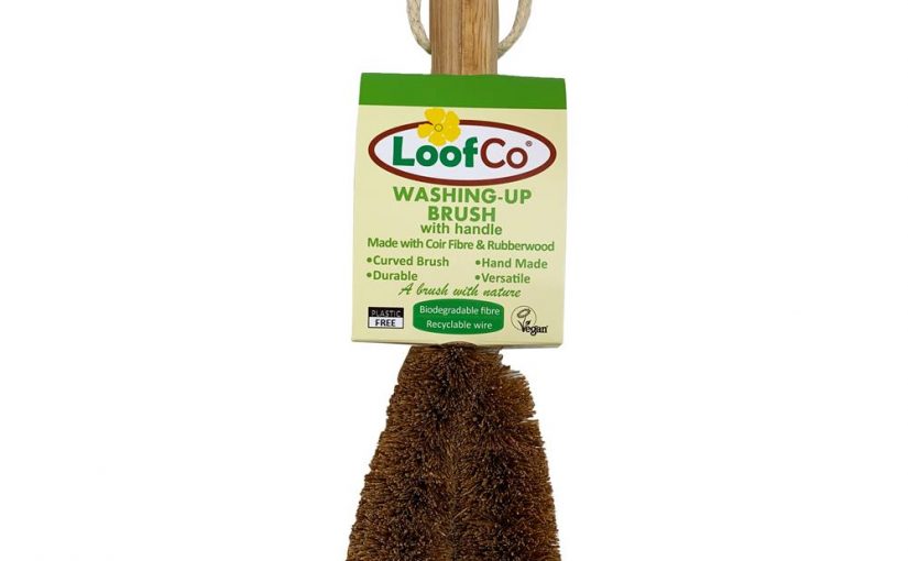 LoofCo Washing-Up Brush with Rubberwood Handle