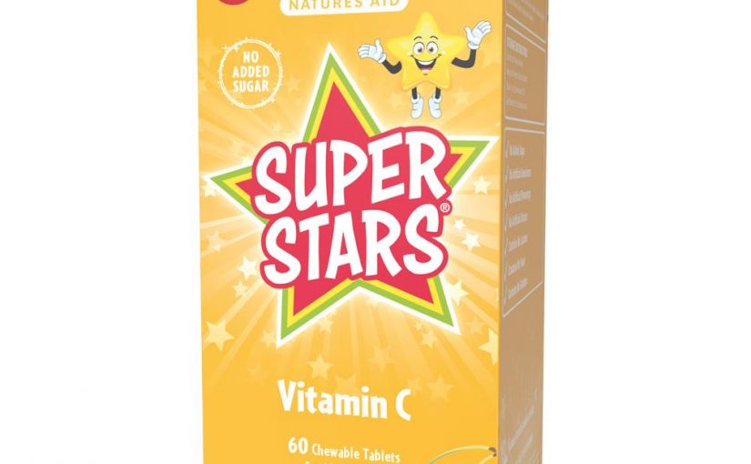Natures Aid Super Stars Vitamin C Chewable Tablets 60