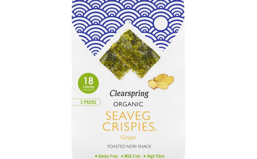 Clearspring Organic Seaveg Crispies Ginger (3 x 5g pack)