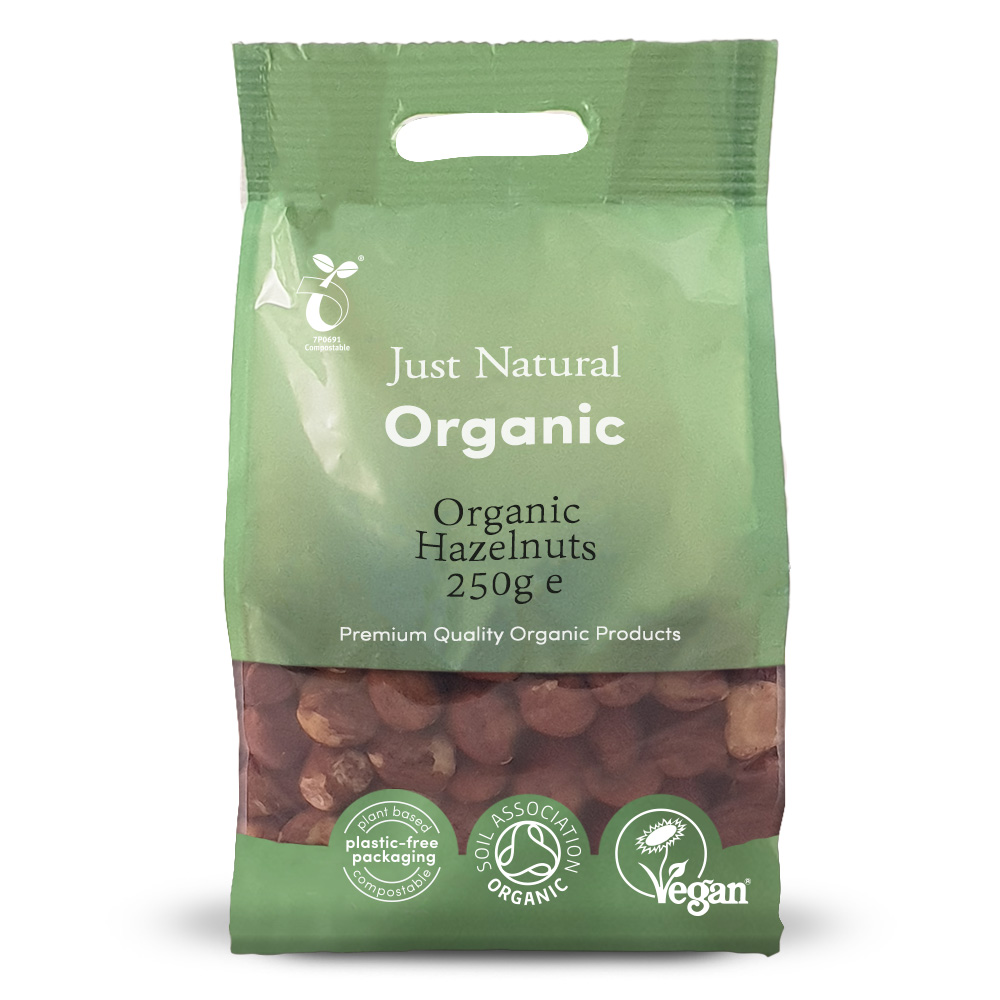 just natural organic hazelnuts 250g