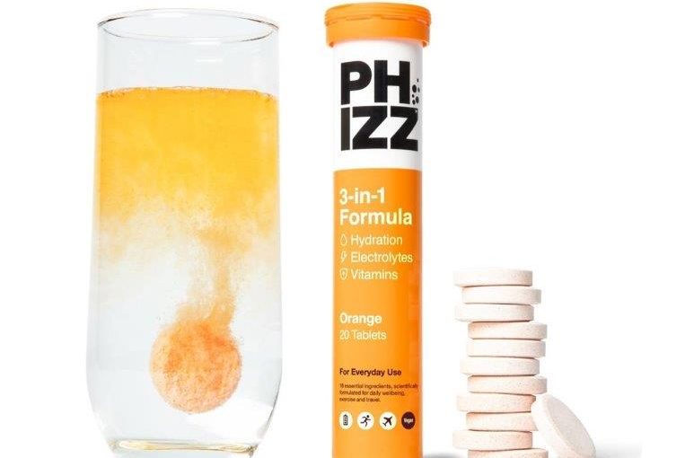 Phizz 3 in 1 Formula Hydration Electrolytes Vitamins – Orange – 20 Tabs